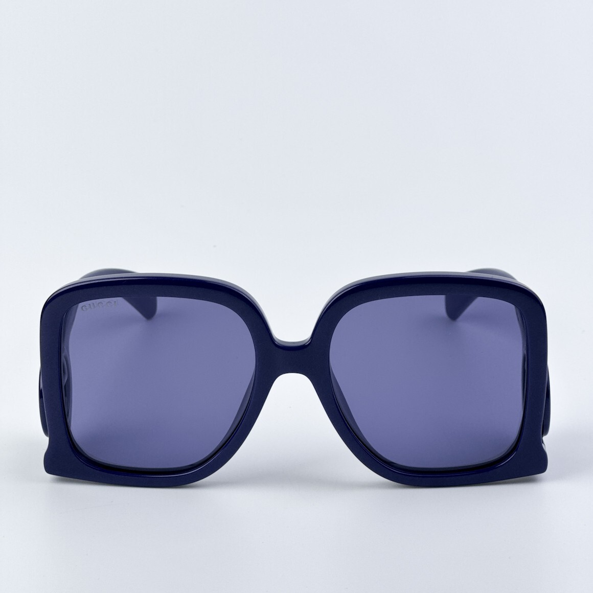 Pre-owned Gucci Gg1326s 006 Violet Silver Mirror Oversized Square Women Sunglasses In Violet / Silver