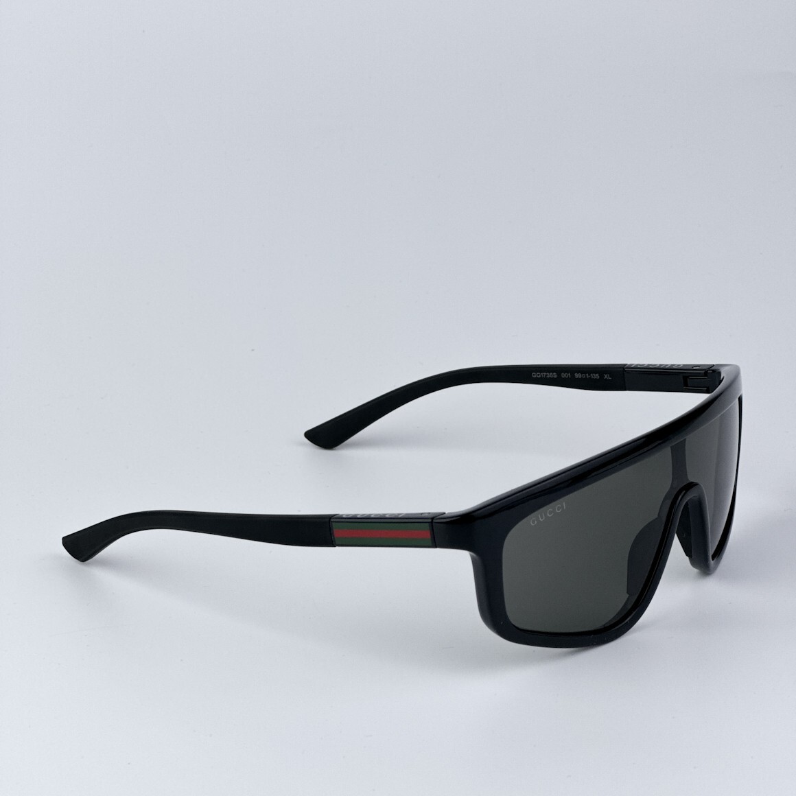 Pre-owned Gucci Gg1736s 001 Black Grey Unisex Sunglasses Gg 1736s In Gray