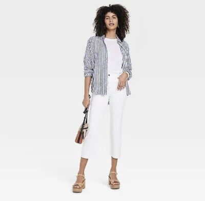 Women's High-Rise Bootcut Jeans - Universal Thread White 4