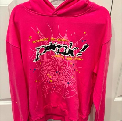 Sp5der P*NK Hoodie Pink SIZE S | 100% AUTHENTIC