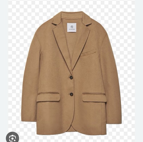 Pre-owned Anine Bing Quinn Blazer Size Small In Beige