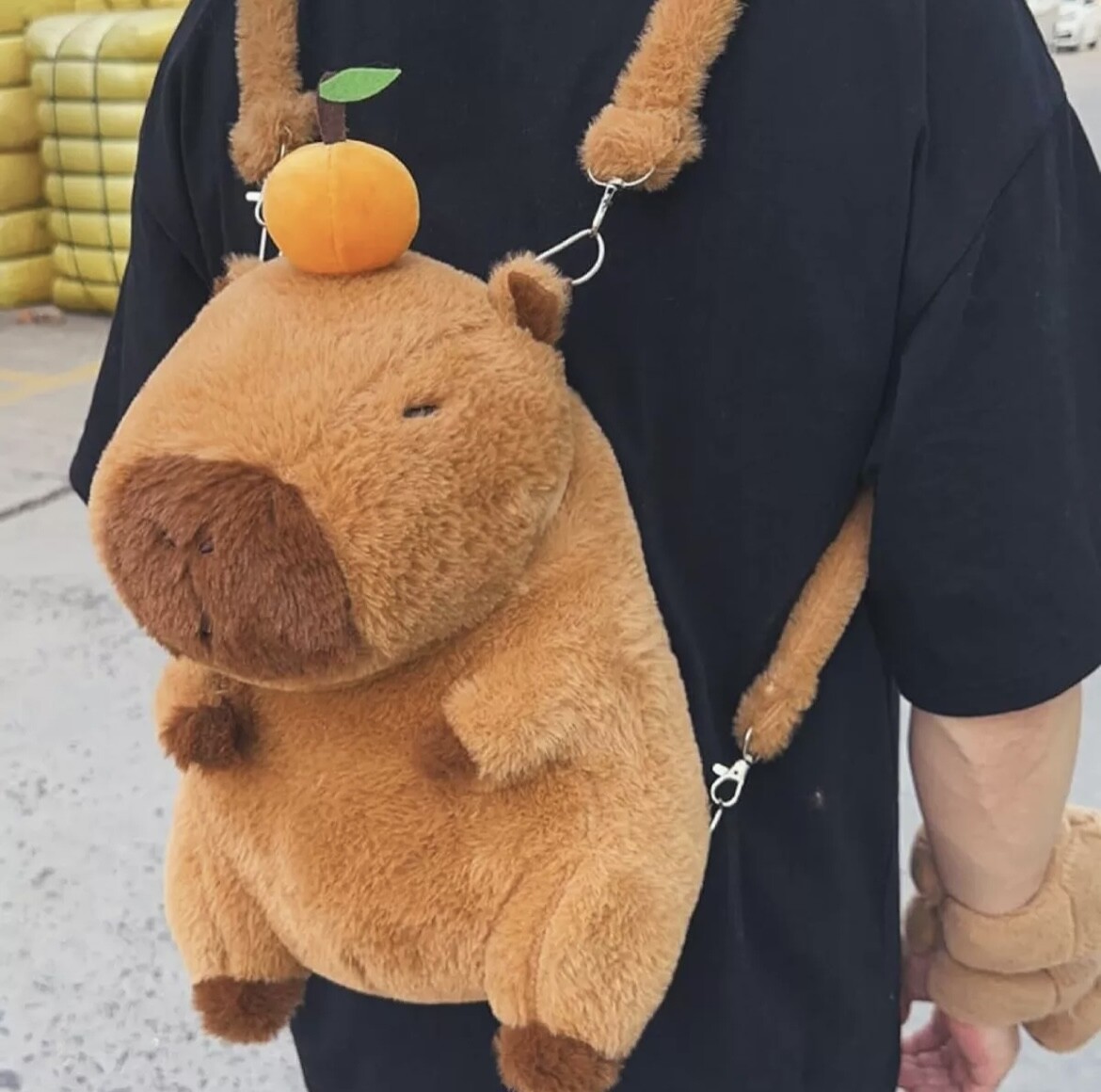 Capybara Plush Backpack Fashion Crossbody Shoulder Bag Stuffed Plushie Doll Gift