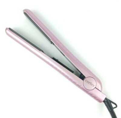 1.25'' Flat Iron Blush Pink Floating Ceramic Ionic Variable Temp Cortex Blk. Dual