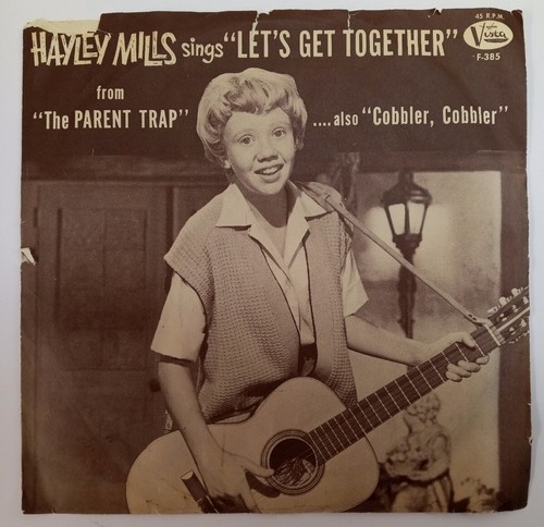 Hayley Mills 45 Let's Get Together Disney EX+ PS 1961 Parent Trap