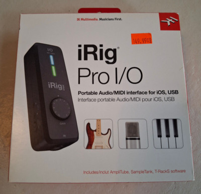 IK Multimedia iRig Pro I/O Universal Audio MIDI Interface Guitar for iOS and USB