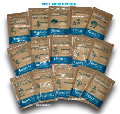 Cut Flower Food Floralife Crystal Clear 200 powdered packets 2.2 Lbs
