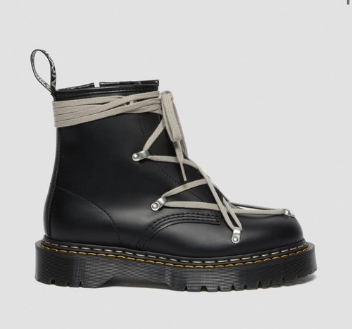 Pre-owned Rick Owens Dr Martens  1460 Bex Ds Ro Black Women's Size 7 Men's Size 6 Eu38 Uk5