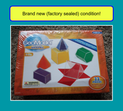    GeoModel 22 pc FOLDING SHAPES, nets & task cards Geometry Set EAI education