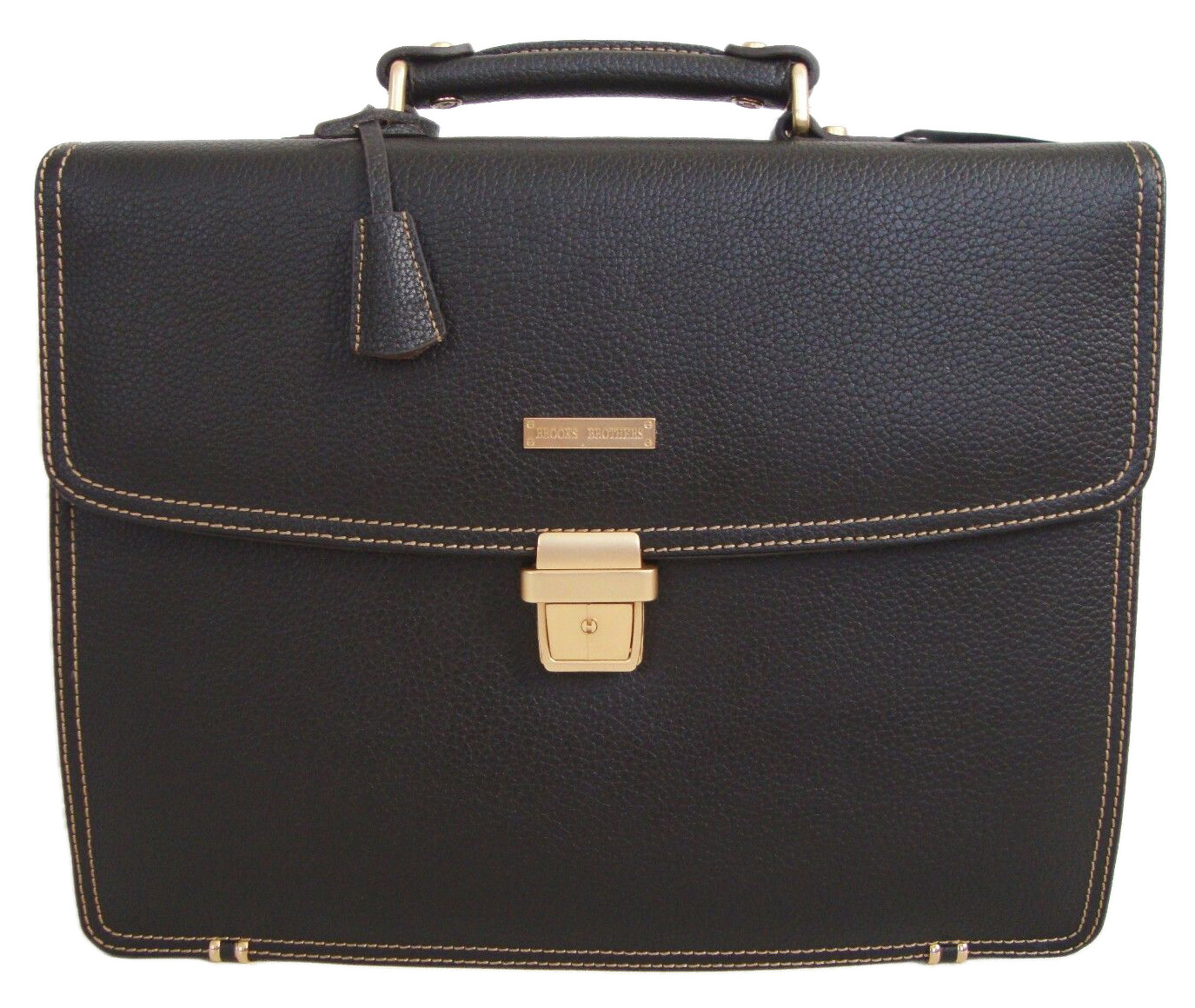 brooks brothers leather briefcase