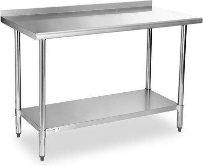 NSF Stainless Steel Table, 24 X 60 Inches Metal Prep & Work Table Wit