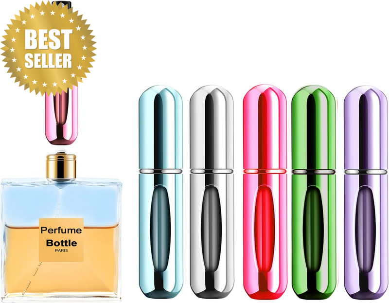 Portable Mini Perfume Atomizer Bottle, Refillable Spray, Scent Pump Case, Travel