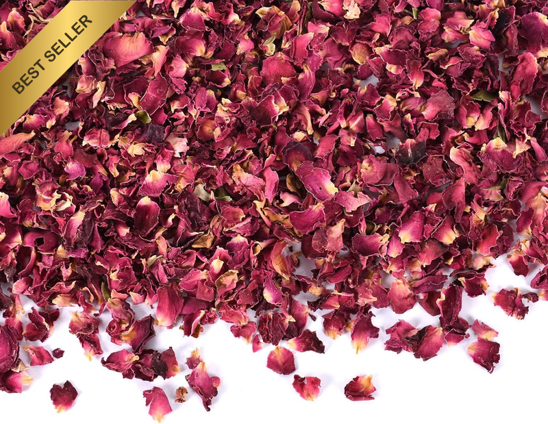 Dried Rose Petals 2OZ Natural Dry Rose Petals for Soap Candle Making, Wedding De