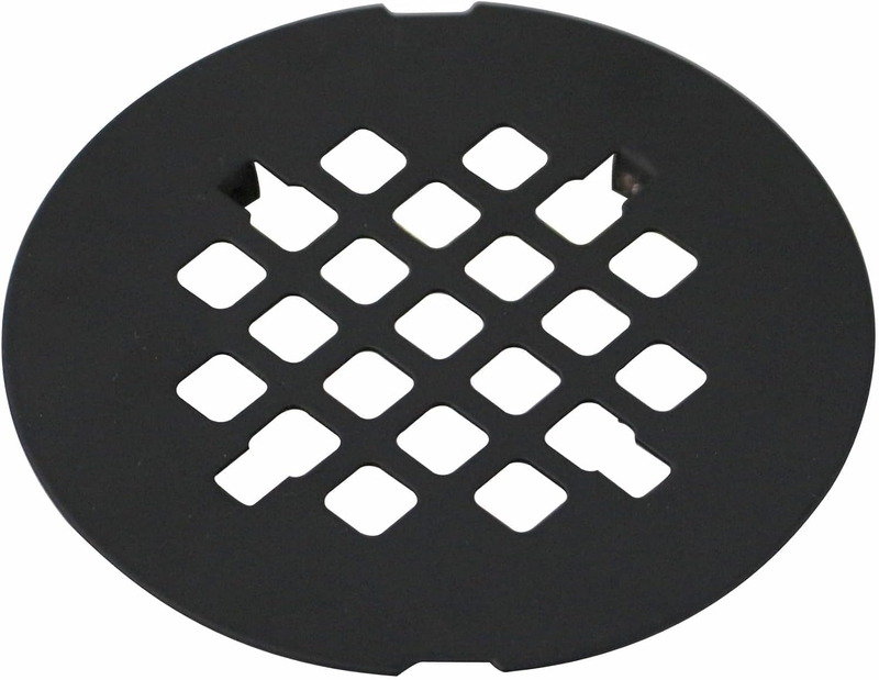 Matte Black Snap-In Shower Drain Cover Replacement, Stainless Steel 4-1/4