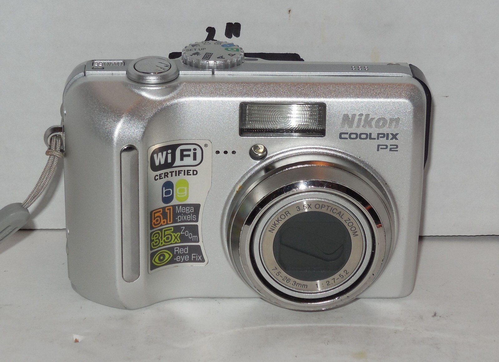 Nikon COOLPIX P2 シルバー Nikon COOLPIX P2 5.1MP Digital Camera - Silver Tested Works