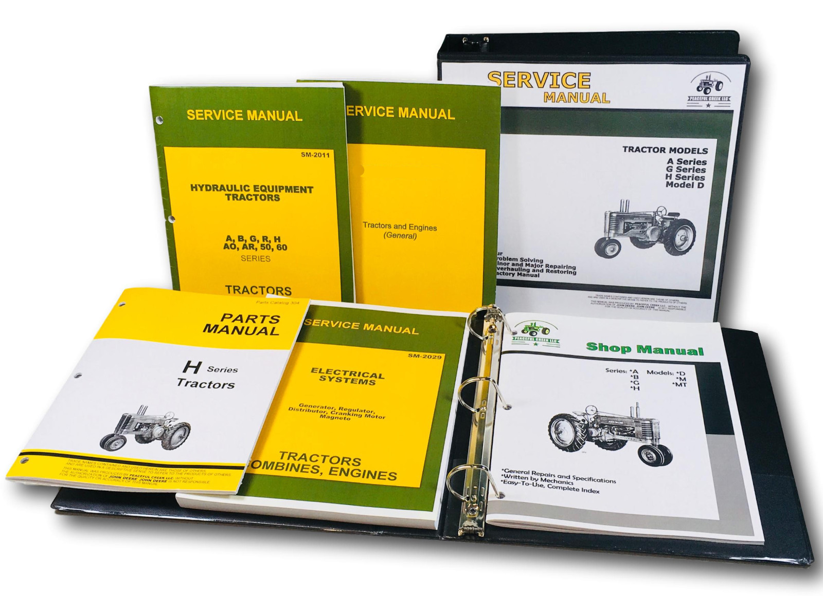 Service Parts Manual Set For John Deere H Hn Hnh Hwh Tractor Catalog