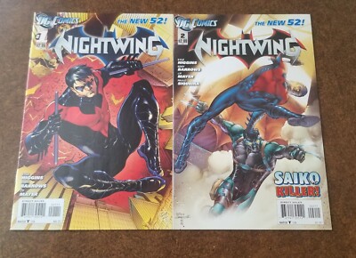 Nightwing #1 #2 (2011) 1st Appearance of Saiko - New 52. NM. Near Mint. 9.4