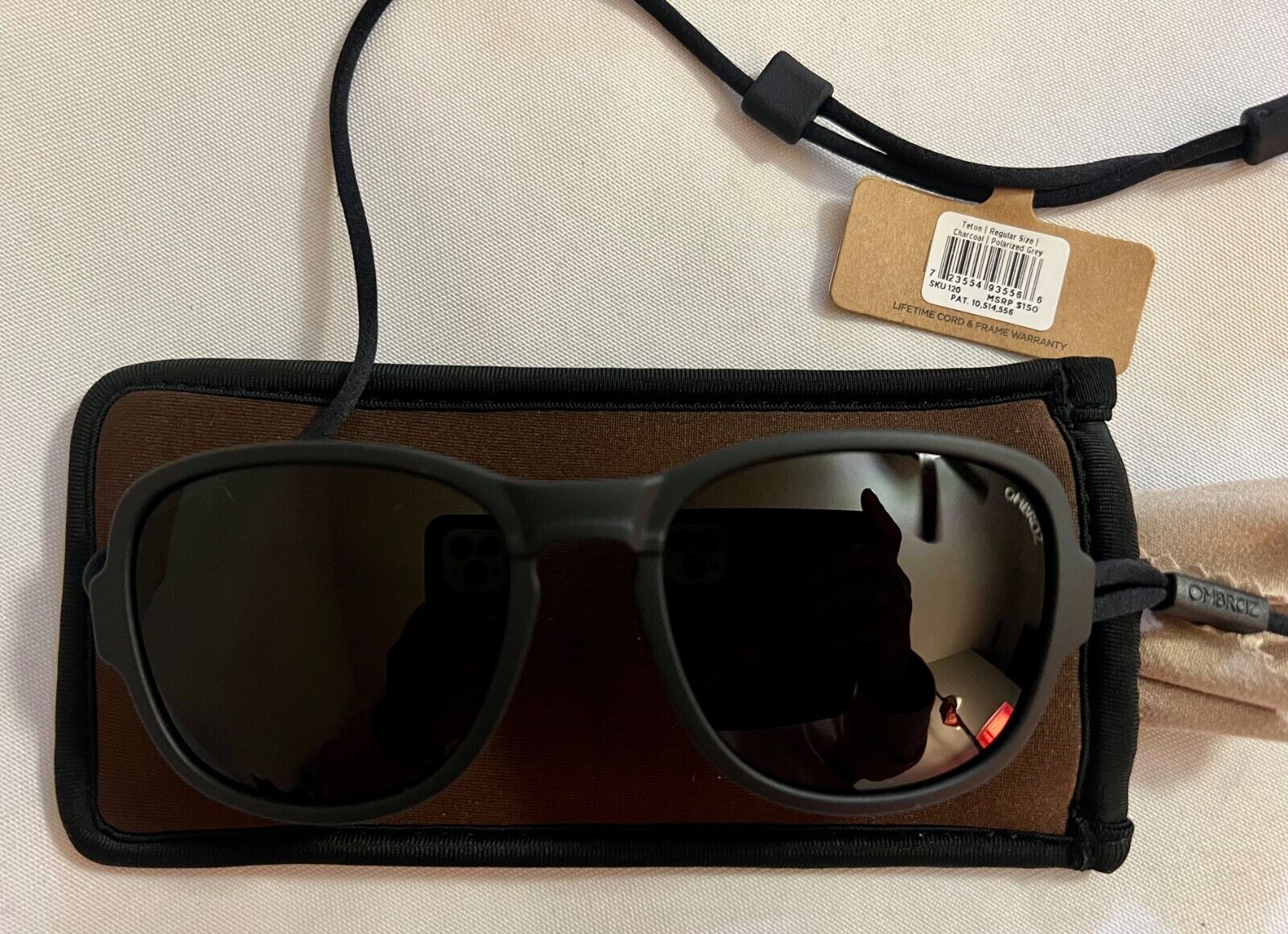Ombraz Teton Armless Sunglasses Reg. Size Polarized Gray Ombraz Teton Armless Sunglasses Reg. Size Polarized Gray