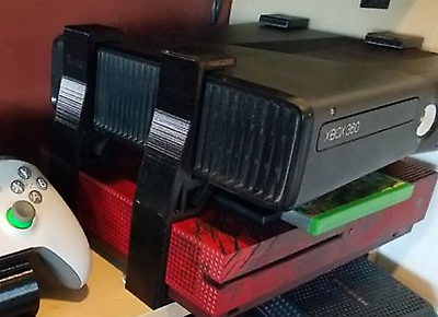 Microsoft Xbox One S and Xbox 360 Console Riser Stackable Systems