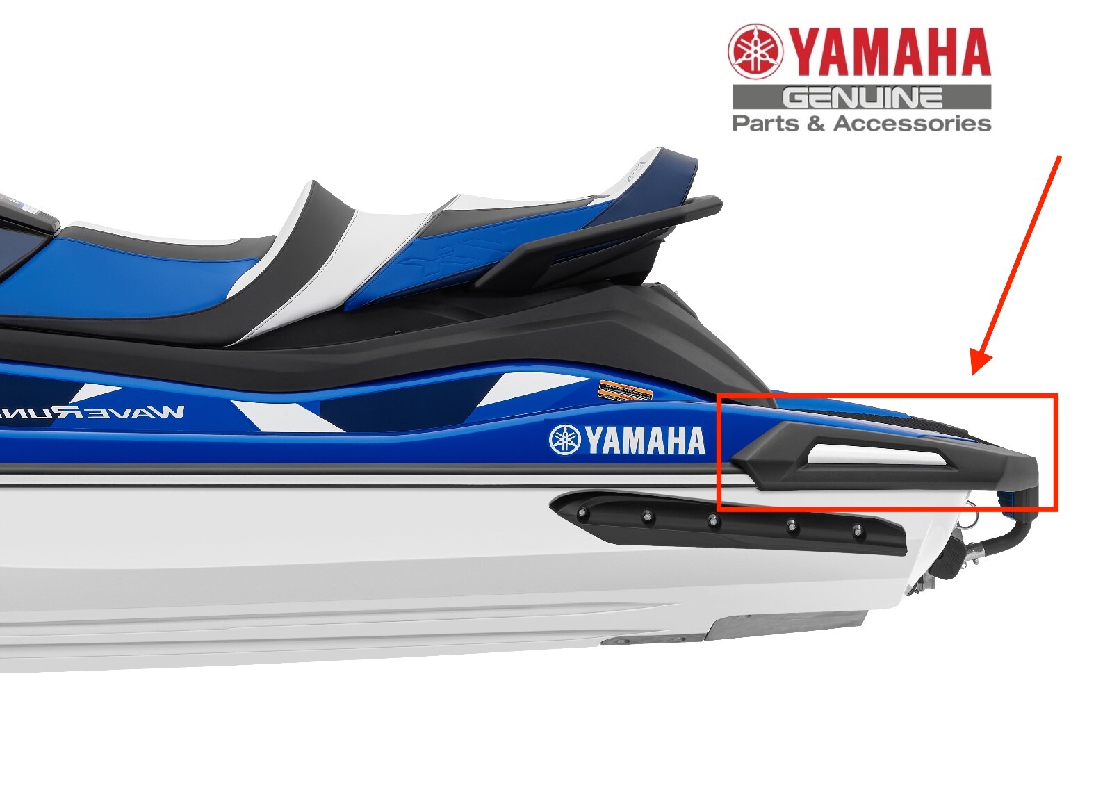 YAMAHA 2023-2024 VX-HO Crs REAR LH Corner Black Bumper