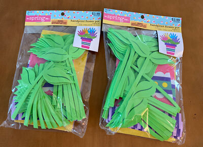 The Spring Shop Handprint Flower Pot Craft - 2 Packages- Each make 6