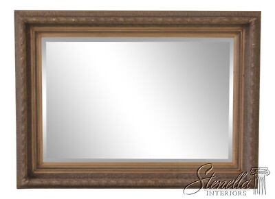 LF31520EC: Ornate Gold Framed Rectangular Beveled Glass Mirror