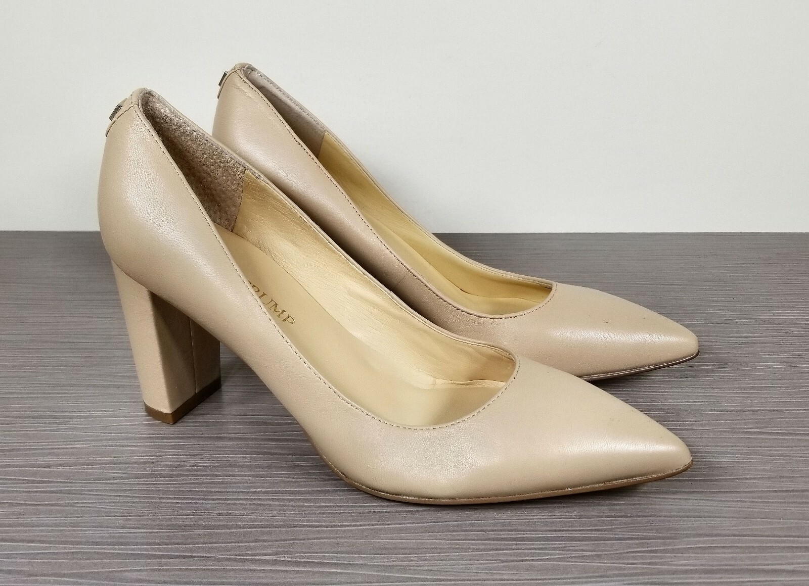 Ivanka Trump Lysa Pointed-Toe Pumps, Nude Leather, Womens Size 6 M