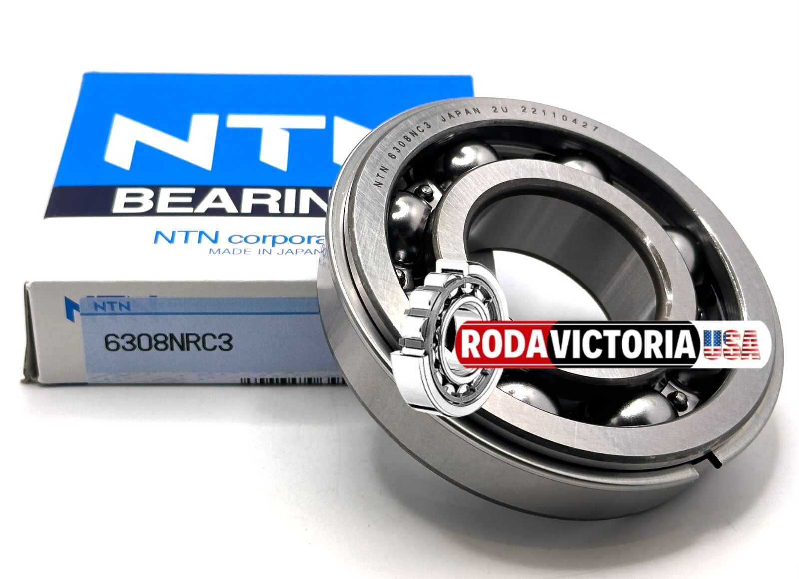 NTN 6308 NR C3 BALL BEARING, OPEN TYPE, NO SEALS + SNAP RING
