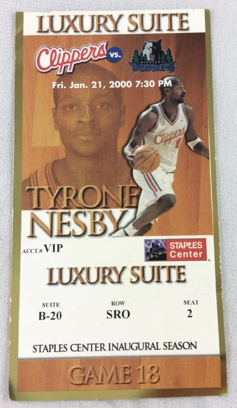 NBA 2000 01/21 Minnesota Timberwolves at LA Clippers Ticket Stub-Kevin Garnett | eBay