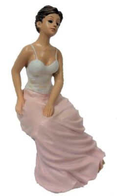 Melody Jane Dolls House People Victorian Lady in Bodice Sitting Resin Figure