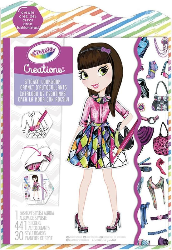 04 0472 Creations Sticker Look Book, Design Fashionable Outfits, Includes Sticke