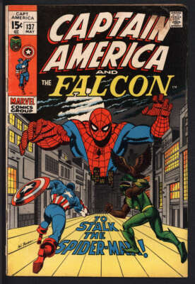 CAPTAIN AMERICA #137 4.0 // SPIDER-MAN APPEARANCE MARVEL COMICS 1971