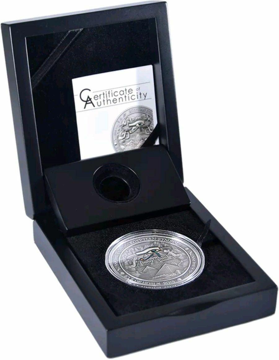 2015 3 Oz Silver Palau $20 EGYPTIANS SYMBOLS, EYE OF HORUS Coin.