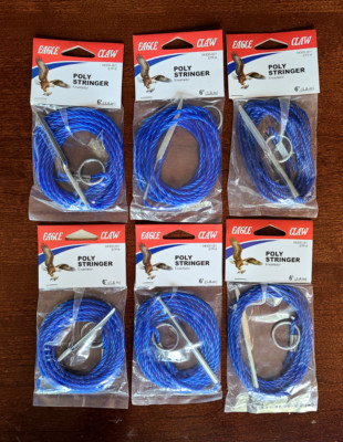 7  EAGLE CLAW FISHING TAKLE POLLY STRINGERS - 6' FISH STRINGERS 04300-001 STP-6