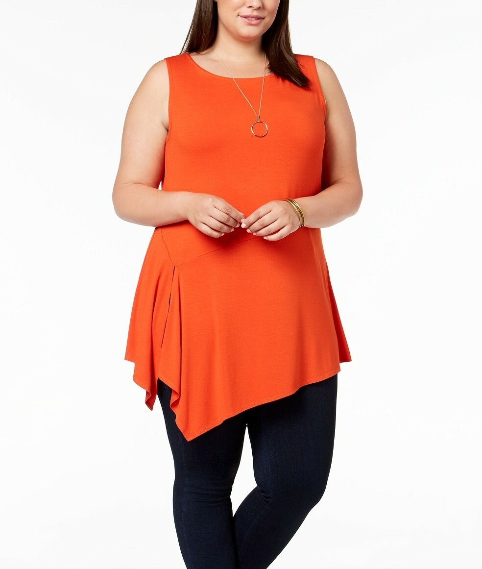 Joseph A Plus Size Asymmetrical Sleeveless Top sz. 1X 152140