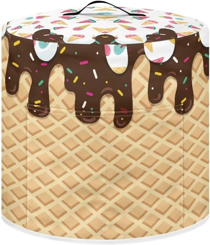 Realistic Ice Cream Pressure Cooker Dust Cover with Handle, Washable Appliance C