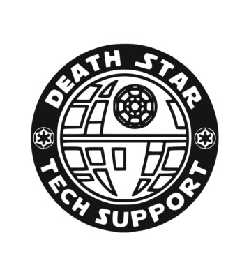 Death Star Tech Support Vinyl Decal Sticker -Multiple Colors & Sizes- SHIPS FREE