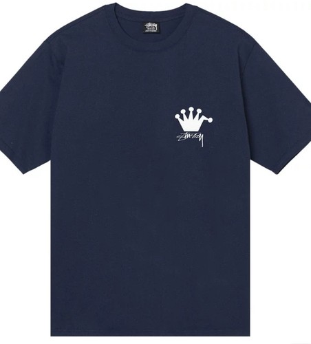 🔥 Stussy Laguna Beach LB Crown Tee T-Shirt Navy Size Extra
