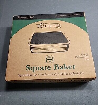The Pampered Chef New Traditions Collection, Square Baker. New In Box! #1315