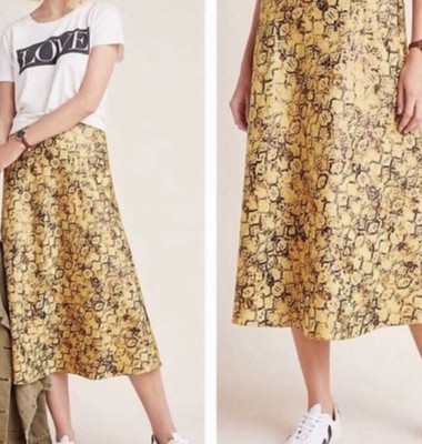 Anthropology Current Air Snake Skin Skirt Size Small
