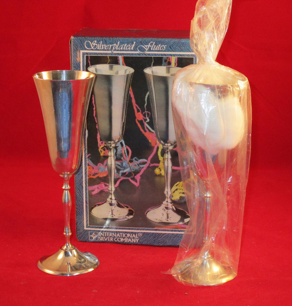 Silverplated champaigne flutes