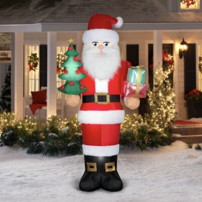 Holiday Time 8  Luxe Santa Nutcracker Inflatable Christmas Decoration DISPLAY