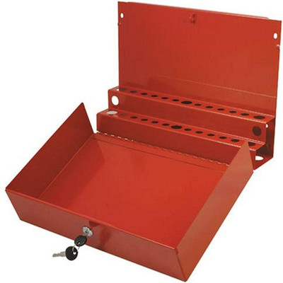 Large Locking Screwdriver And Pry Bar Holder For Service Cart- Red New