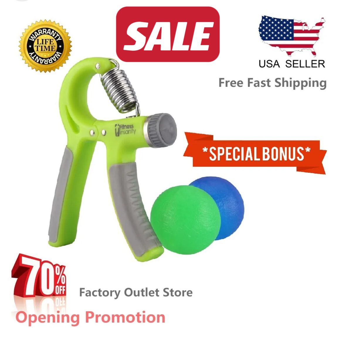 Hand gripper strengthener Grip Strength Adjustable Arm Wrist Power Trainer yoga