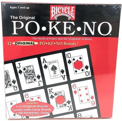 Original Pokeno Card Game Easy to Read Jumbo Boards Complete Rule Book New