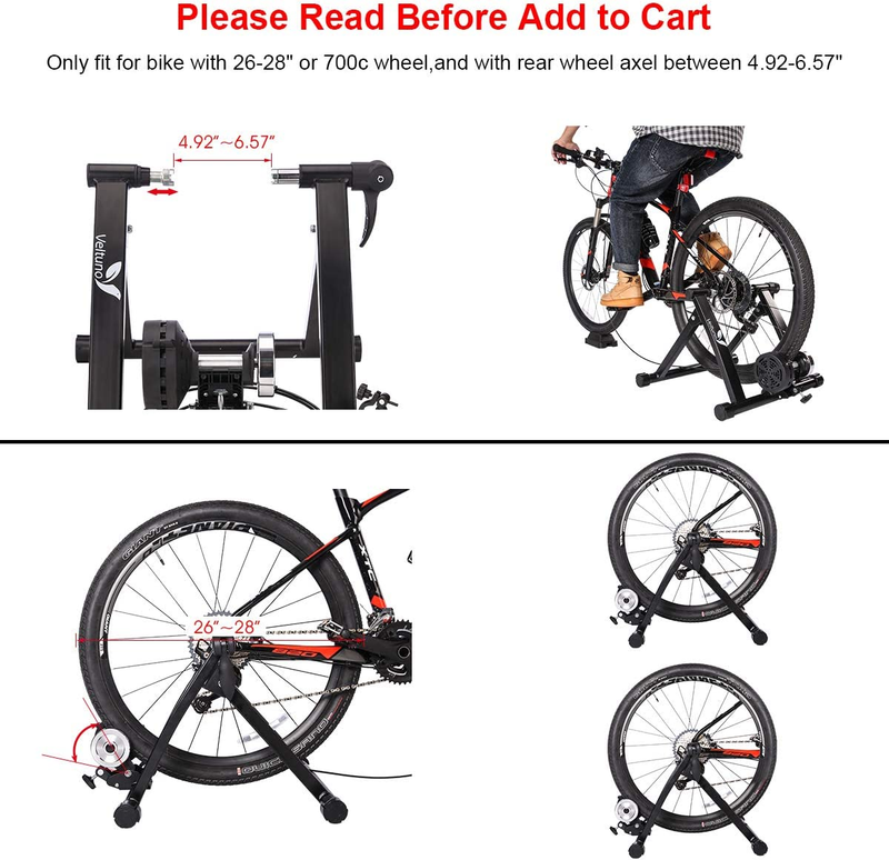 Magnetic Indoor Bike Trainer Stand W/8 Speed Level Wire Control Adjuster,Foldabl