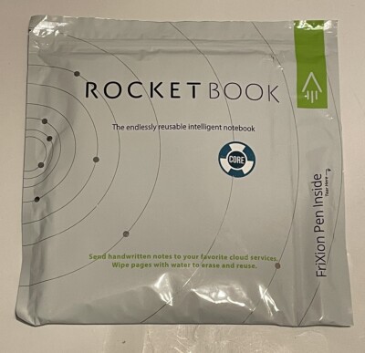 ROCKETBOOK Everlast Reusable Intelligent Notebook Red Lined w/Frixion Pen SEALED