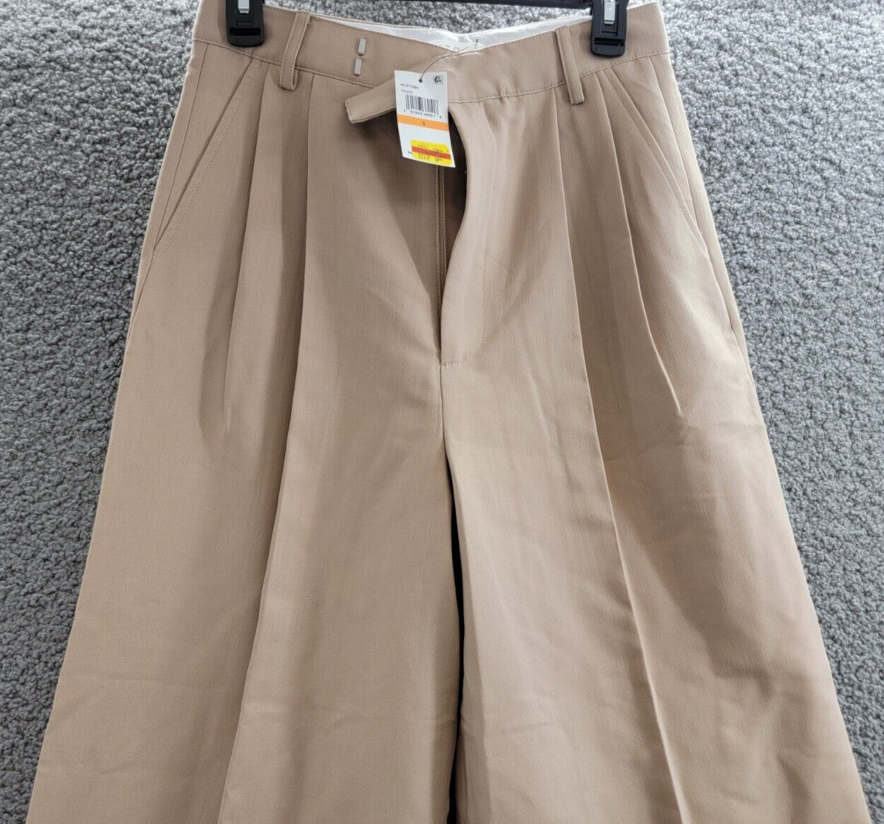 ASTR the Label Milani Wide-Leg Pleated Pants Women's S Taupe Hook & Bar Closure~ - Picture 3 of 18