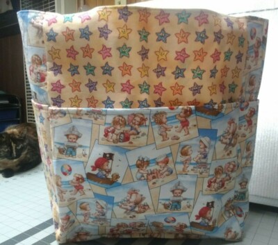 Beach Babies Summer Starfish Sand Castle Large Purse/Project Bag Handmade 14x16 