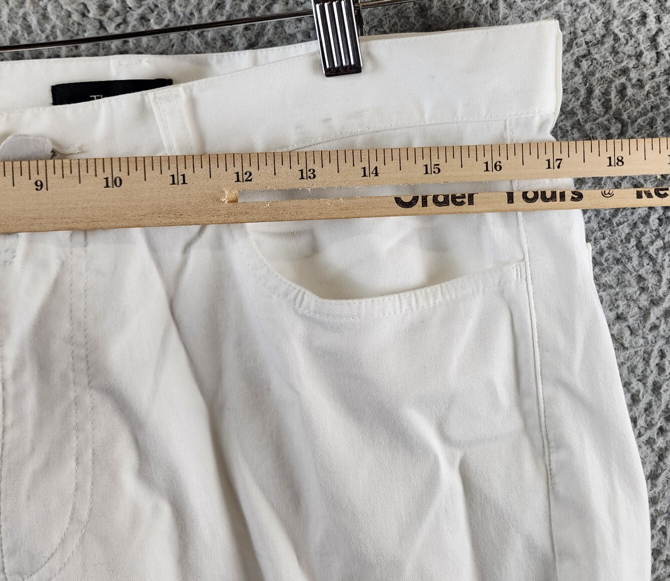 Theory Zaine 5-Pocket Hanson Twill Pants Men's 33 White Zip/Button Closure - Picture 5 of 15