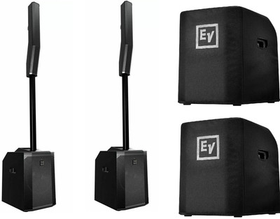 2x EV Evolve-50 1000W PA System Subwoofer + 2x EVOLVE50-SUB-CVR Padded Cover